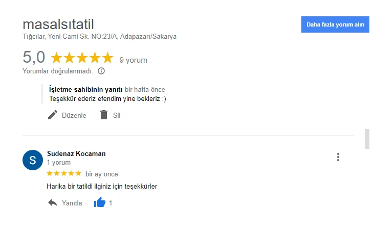 Müşteri Yorumu